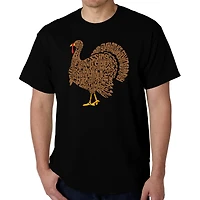 LA Pop Art Men's Word T-Shirt - Thanksgiving Turkey