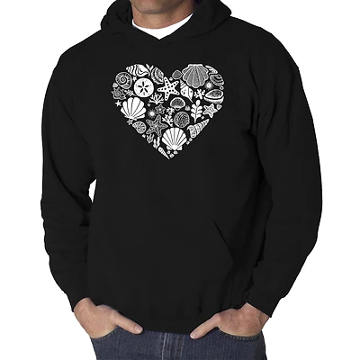 LA Pop Art Sea Shells - Men's Word Hooded Sweatshirt