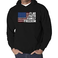 LA Pop Art Faith Flag - Men's Word Hooded Sweatshirt