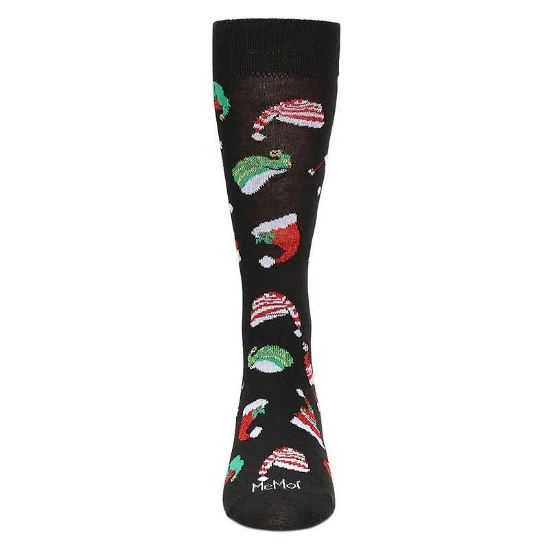 MeMoi Men's Santa Hats Christmas Crew Socks