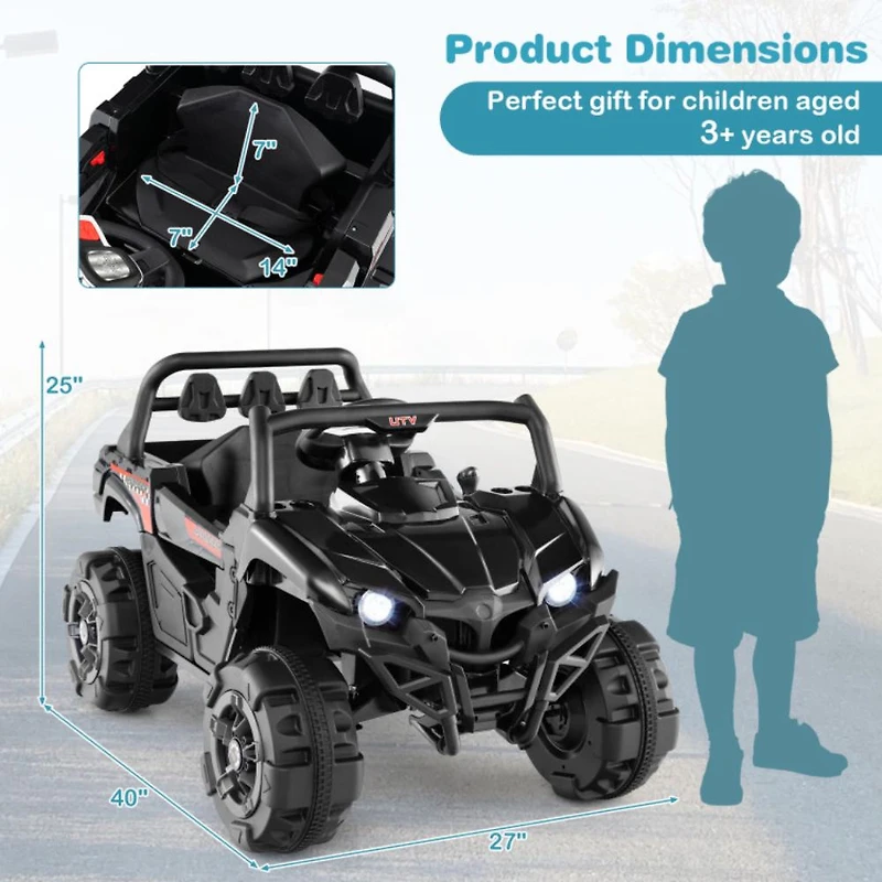 Hivvago 12V Battery Powered Electric Vehicle with Remote Control and 3 Speeds