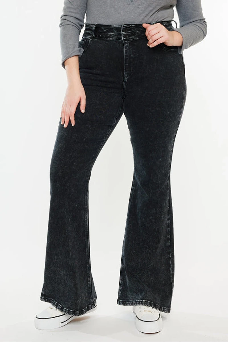 KanCan Women's Plus Ultra High Rise Flare Jeans Amirah