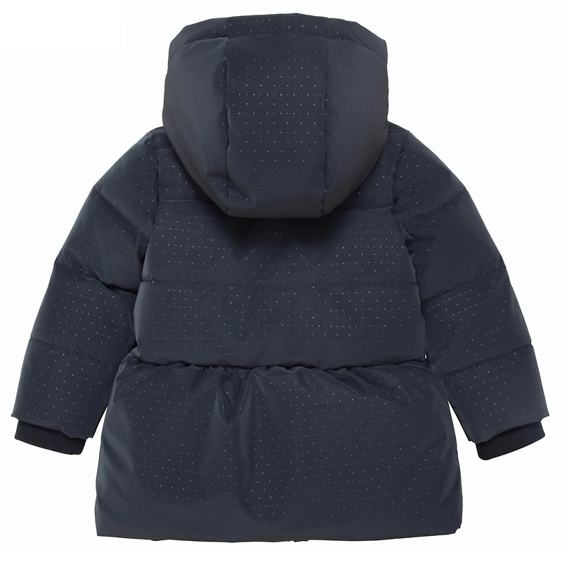 Rokka&Rolla Toddler Girls Faux Fur Mid-Length Puffer Coat