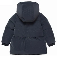 Rokka&Rolla Toddler Girls Faux Fur Mid-Length Puffer Coat
