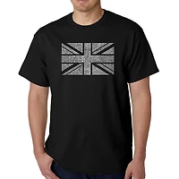 LA Pop Art Men's Union Jack Word T-Shirt