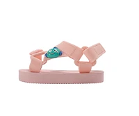 bebe Toddler Girl's Sport Sandals with Charm Details Adjustable Hook and Loop Closure