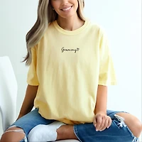 Simply Sage Market Embroidered Grammy Heart Women's Garment-Dyed Graphic T-Shirt