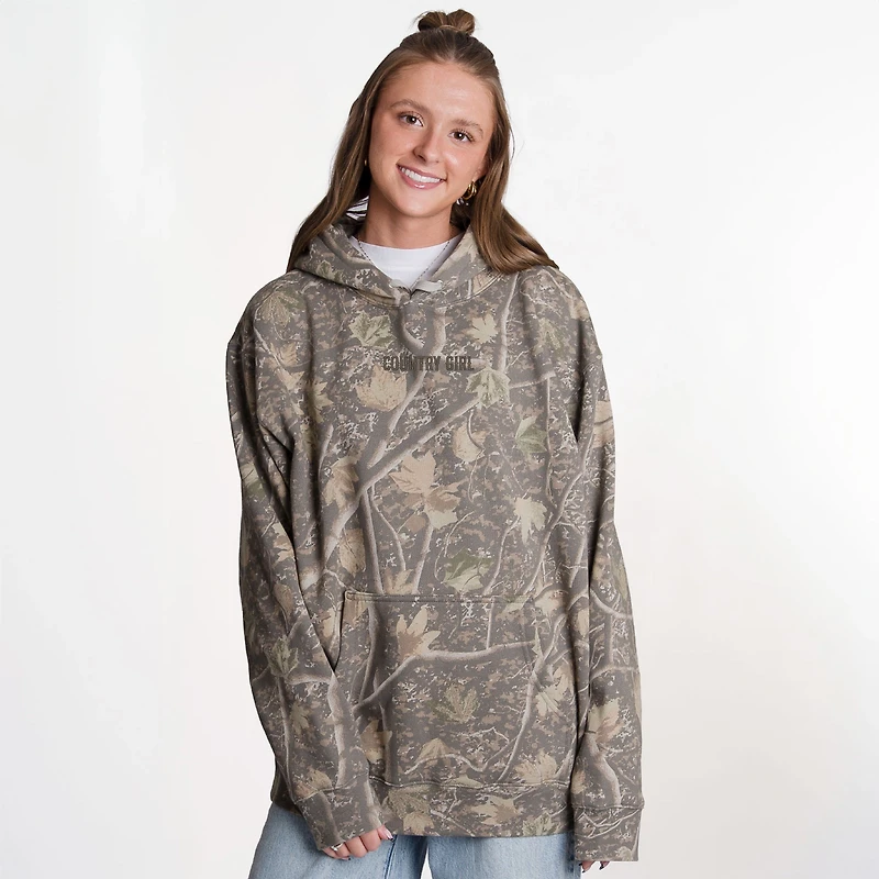 Simply Sage Market - Embroidered Country Girl Camo Hoodie