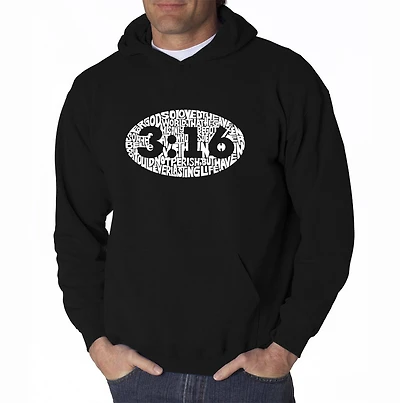 LA Pop Art John 3:16 - Men's Word Hooded Sweatshirt