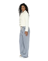 Belle & Bloom Womens Back Time Military Peacoat