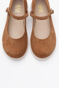 Forever & Always Womens ANISA Leather Strap Flat