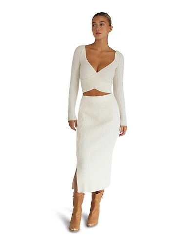 Belle & Bloom Womens All My Life Knit Midi Skirt