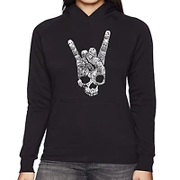 LA Pop Art Heavy Metal Genres - Women's Word Hooded Sweatshirt