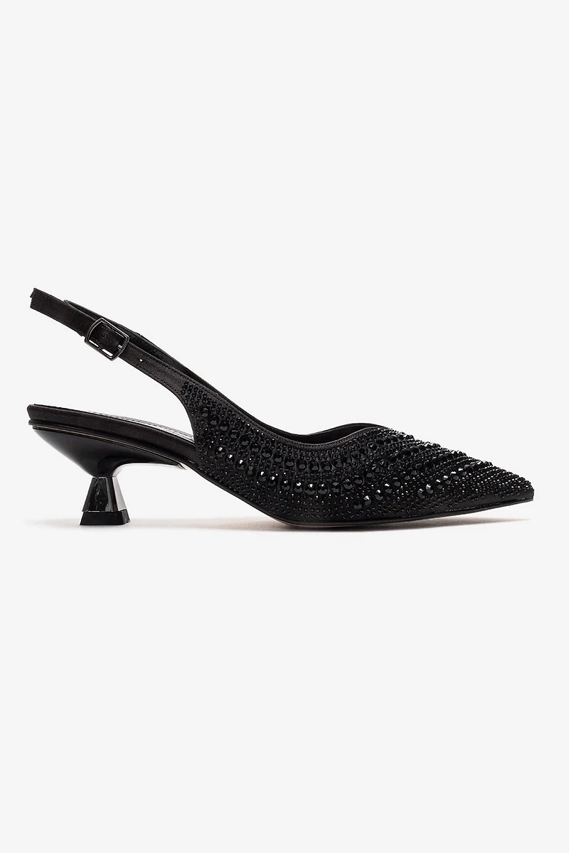 Prologue Shoes Womens Royale Embellished Kitten Heel Pump