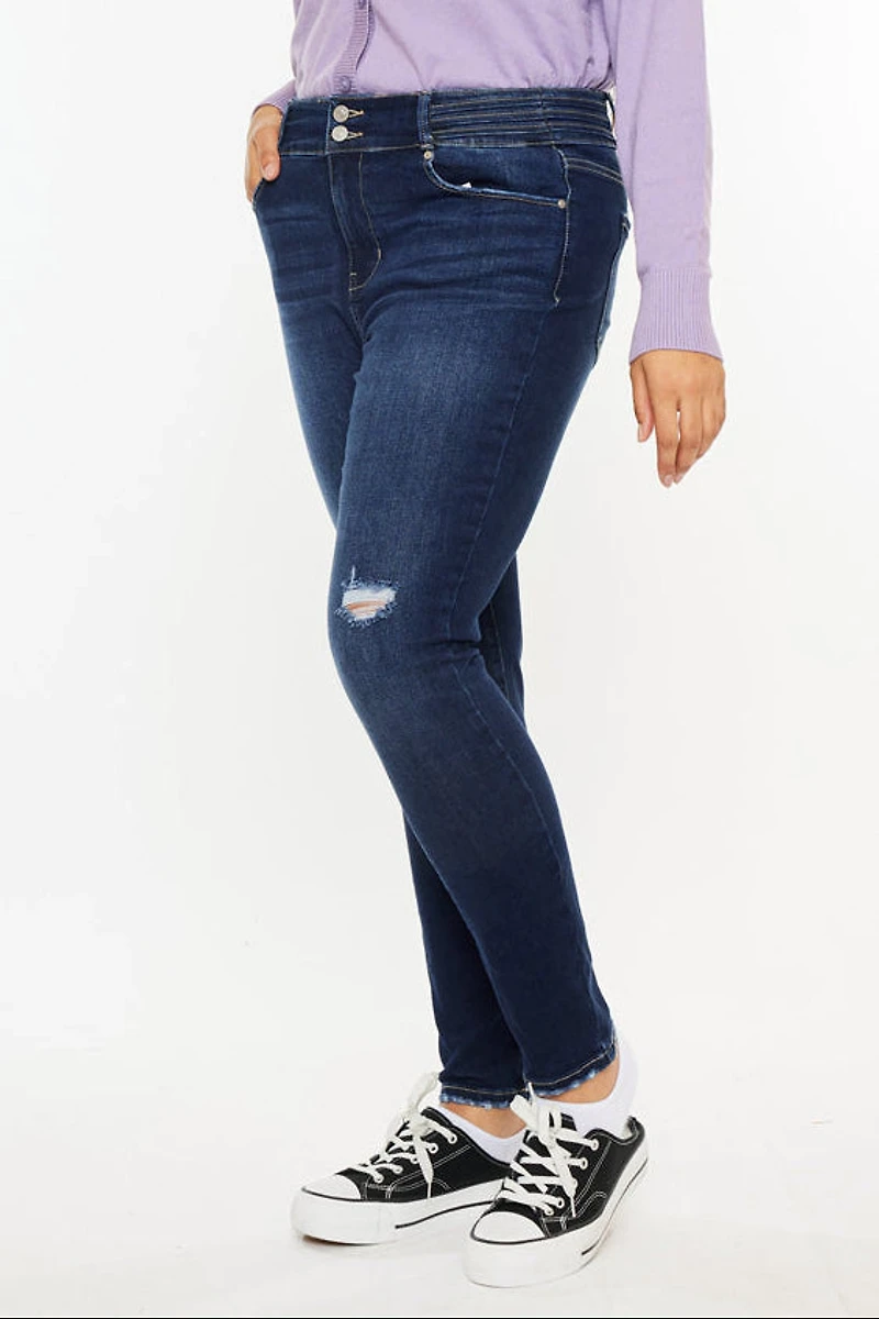 Kancan Women's Plus High Rise Super Skinny Jeans Taly