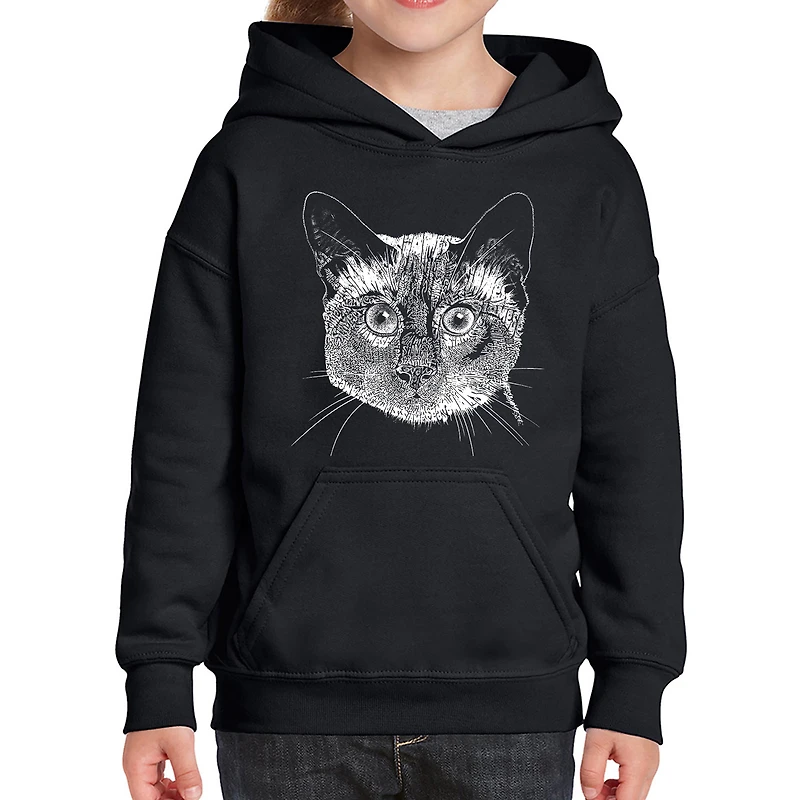 LA Pop Art Girls Word Hoodie - Siamese Cat