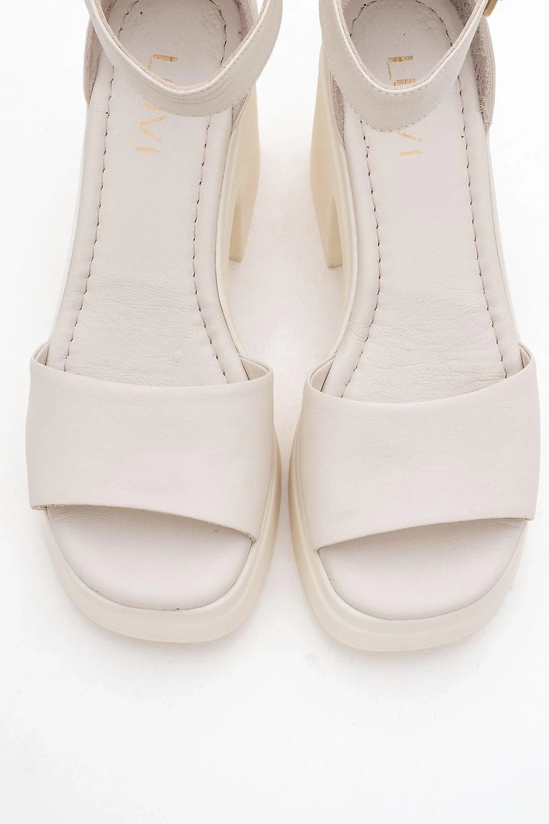 Forever & Always Womens MARGOT Leather Platform Sandal