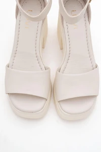 Forever & Always Womens MARGOT Leather Platform Sandal