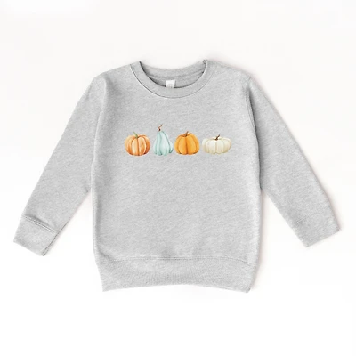 The Juniper Shop - Toddler Graphic Sweatshirt Watercolor Pumpkins Row