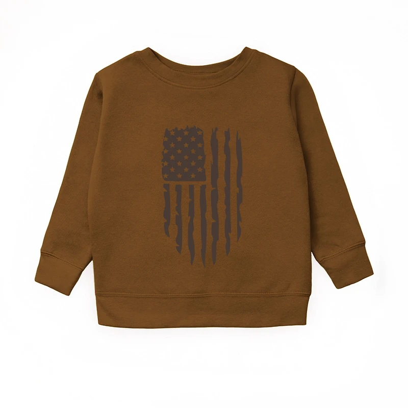 The Juniper Shop - American Flag Distressed Youth Graphic Sweatshirt