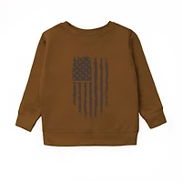 The Juniper Shop - American Flag Distressed Youth Graphic Sweatshirt