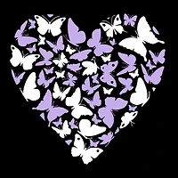 LA Pop Art Men's Cotton-Poly T-Shirt - Butterfly Heart
