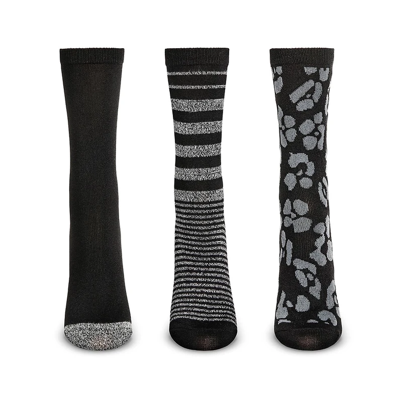 MeMoi 3 Pairs Women's Buttersoft Variety Novelty Crew Socks