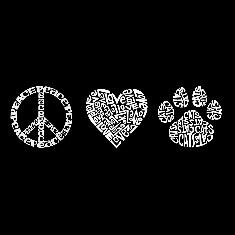 LA Pop Art Peace Love Cats