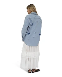 Belle & Bloom Womens Stargazer Patch Detail Denim Shirt