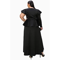L I V D Women's Plus Vivienne Ruffled Maxi Dress