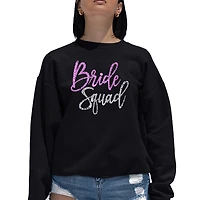 LA Pop Art Bride Squad - Women's Word Crewneck Sweatshirt