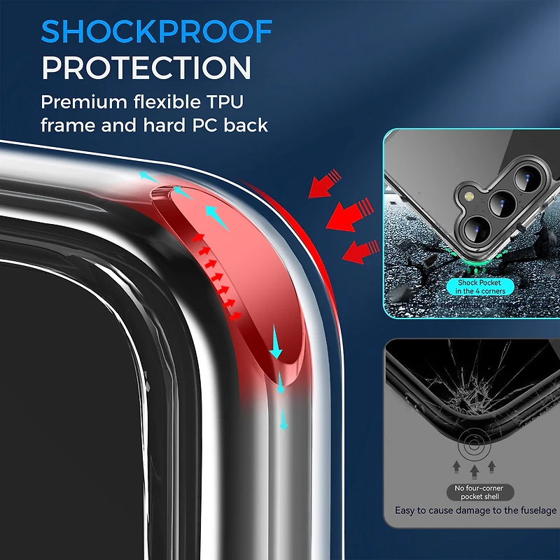 Alpha Digital Made for Galaxy S26, MagSafe, Shockproof - Clear Phone Case