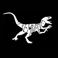 LA Pop Art Men's Word T-Shirt - Velociraptor