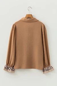 Threaded Pear Women's Kayla Long Sleeve Blouse Top