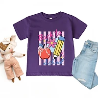 The Juniper Shop - Back To School Stripes Toddler Short Sleeve Graphic T-Shirt