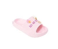 bebe Girl's EVA Slide Sandals with Ice Cream Charms