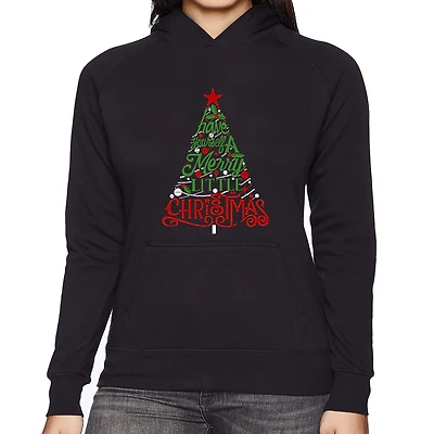 LA Pop Art Have Yourself A Merry Little Christmas - Women's Word Hooded Sweatshirt