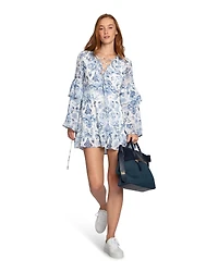 Belle & Bloom Womens Mad About You Floral Print Mini Dress