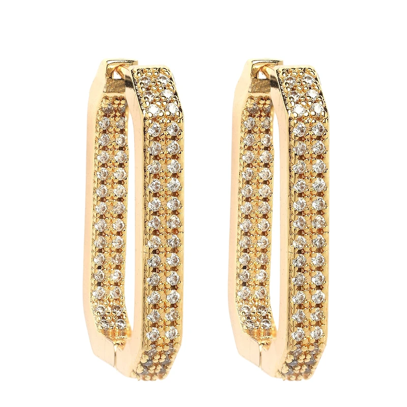 AGP PARIS Womens Sleek and Stylish Hoop Earrings