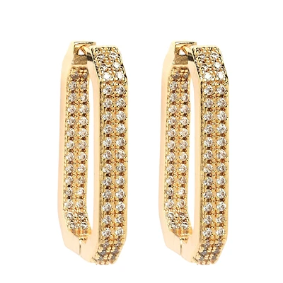 AGP PARIS Womens Sleek and Stylish Hoop Earrings