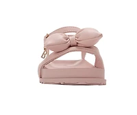 bebe Girl's Bow Accent Platform Sandals with Ankle Strap