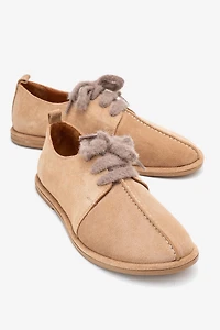 Forever & Always Womens Denora Leather Lace Up Shoes