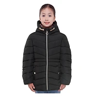 Rokka&Rolla Little & Big Kid Girls Lightweight Mid-Length Puffer Jacket