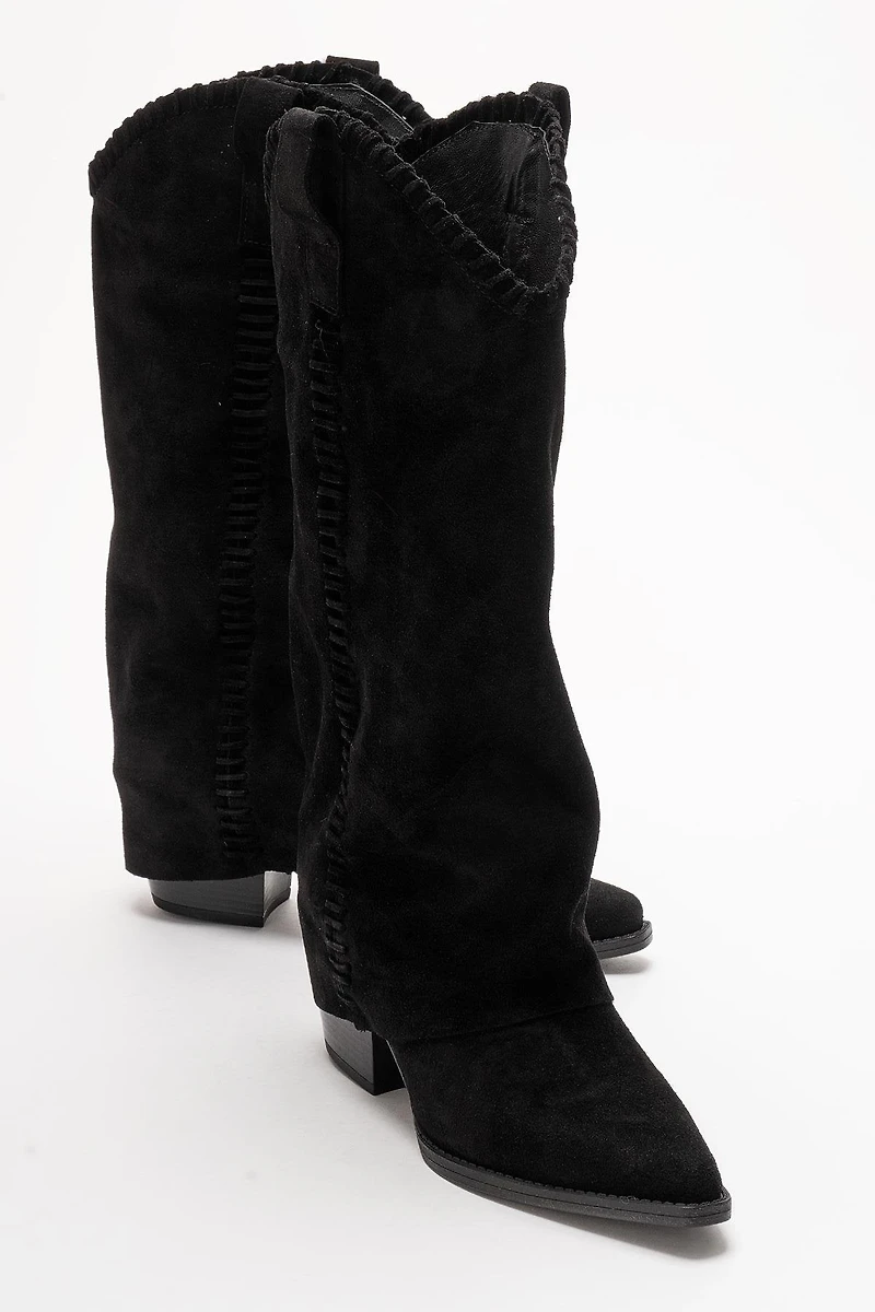 Forever & Always Womens Clementina Leather Western Boot