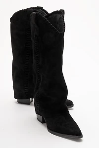 Forever & Always Womens Clementina Leather Western Boot