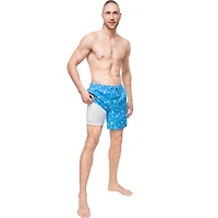 Rokka&Rolla Mens 7" Swim Trunks with Compression Liner