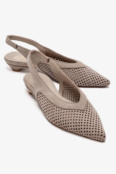 Forever & Always Womens Lieve Leather Slingback Pump