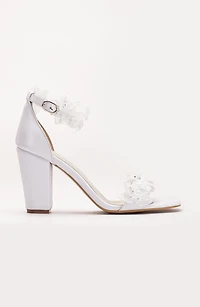Forever & Always Womens Vivian Lace Bridal Leather Sandals