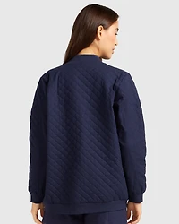 Belle & Bloom Womens Over It Quilted Bomber
