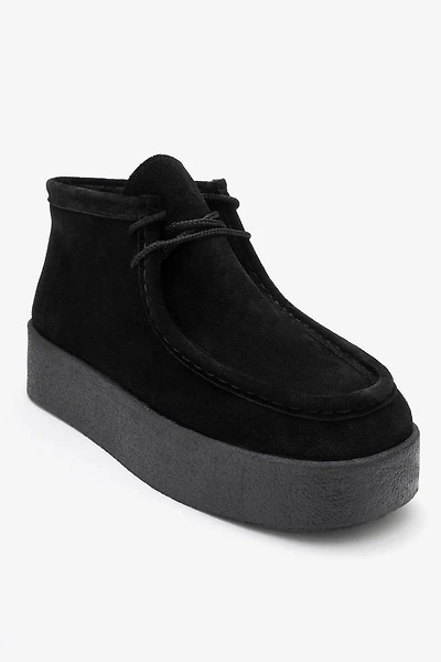 Forever & Always Womens Melia Leather Platform Boot